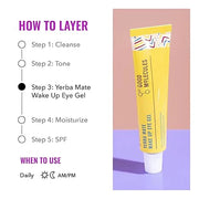 Good Molecules Yerba Mate Wake Up Eye Gel - Yerba Mate, Hyaluronic Acid and Caffeine to Hydrate, Minimize Puffiness and Swelling - Skincare for Face