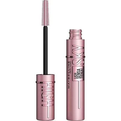 Maybelline Lash Sensational Sky High Washable Mascara Makeup, Volumizing, Lengthening, Defining, Curling, Multiplying, Buildable Formula, Blackest Black