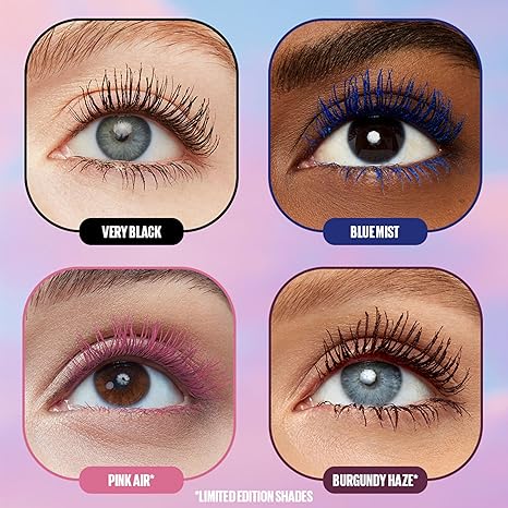Maybelline Lash Sensational Sky High Washable Mascara Makeup, Volumizing, Lengthening, Defining, Curling, Multiplying, Buildable Formula, Blackest Black