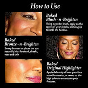 GELLER NEW YORK Cheek to Chic Tropical Glow Baked Face Palette | Includes 2 Blushes, 2 Bronzers and 2 Radiant Highlighters
